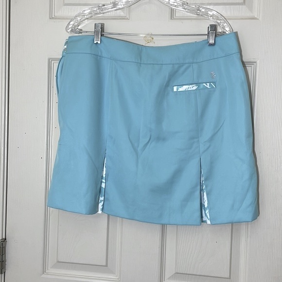 IZOD Light Blue Golf Skirt Skorts With Pockets Size 12 - Picture 6 of 9